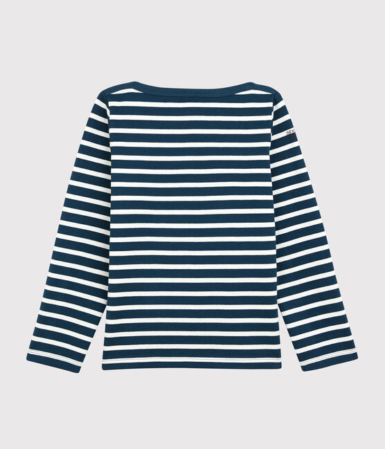 Marinière enfant garçon Petit Bateau x Deyrolle bleu SHADOW/blanc MARSHMALLOW
