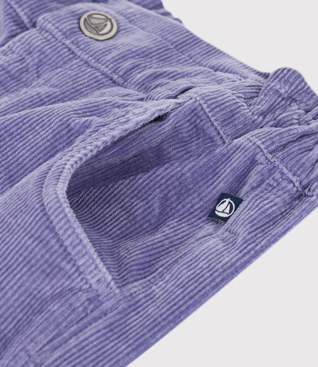 Fluwelen broek voor kinderen purper