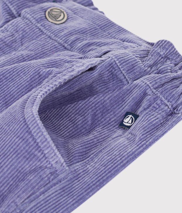 Fluwelen broek voor kinderen purper