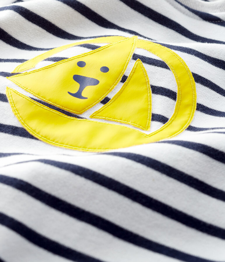 Lang pakje voor jongens wit MARSHMALLOW/blauw SMOKING