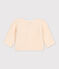 Gebreide uniseks babycardigan in ribbelsteek ecru AVALANCHE