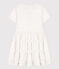 Robe manches courtes en popeline enfant fille blanc ECUME 1