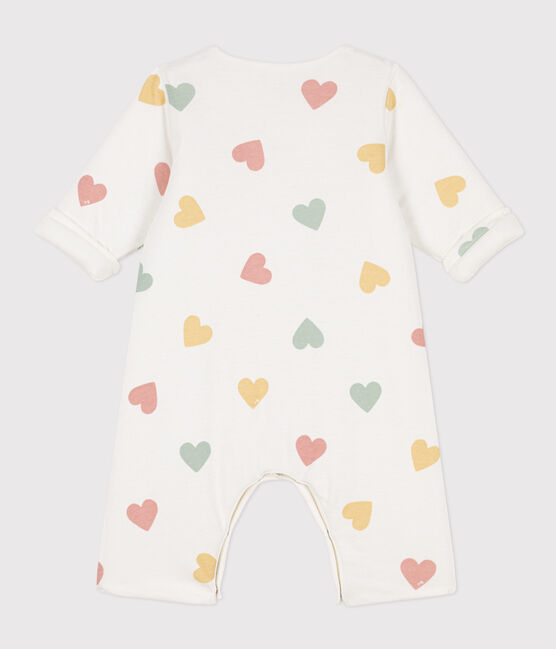 Lang pakje van katoen voor baby's wit MARSHMALLOW/wit MULTICO