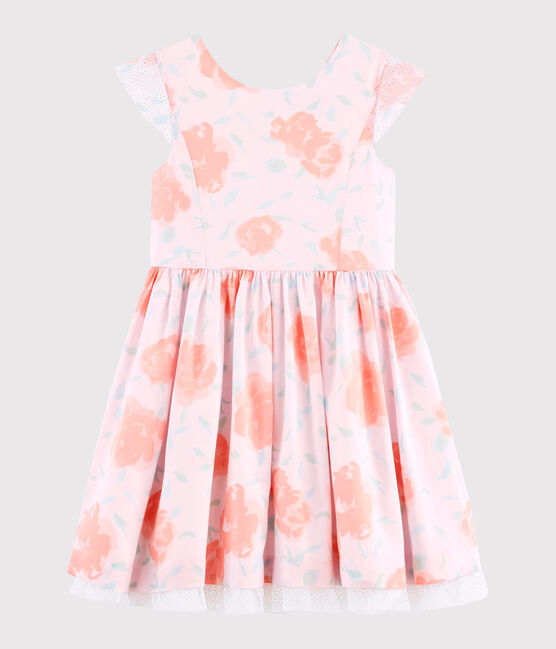 Feestelijke jurk voor meisjes roze VIENNE/wit MULTICO