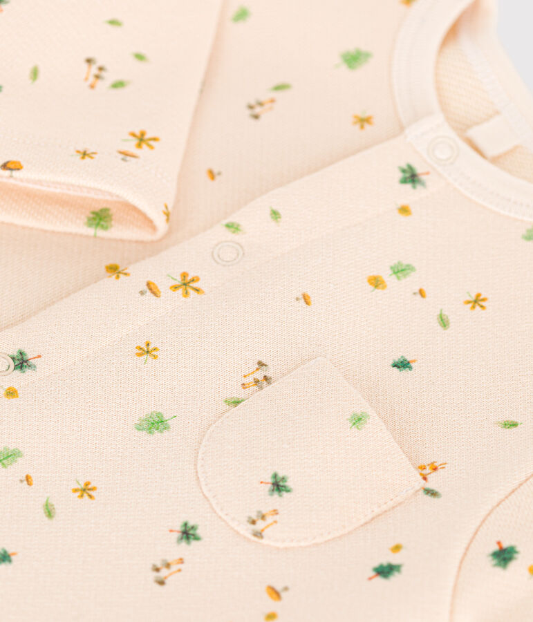 Lang pakje van fleece voor baby's ecru/multicouleur