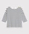 Katoenen marinetrui Dames wit MARSHMALLOW/blauw SMOKING