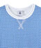 Pyjama garçon en tubique manches courtes blanc ECUME/bleu PERSE