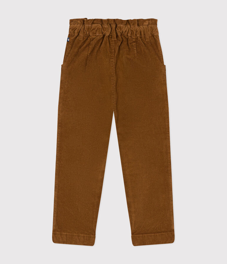 Pantalon en velours enfant fille marron CUIVRE