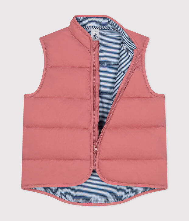 Doudoune sans manche matelass&eacute;e enfant rose