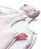 Gigoteuse naissance bébé fille rayée milleraies rose VIENNE/blanc ECUME