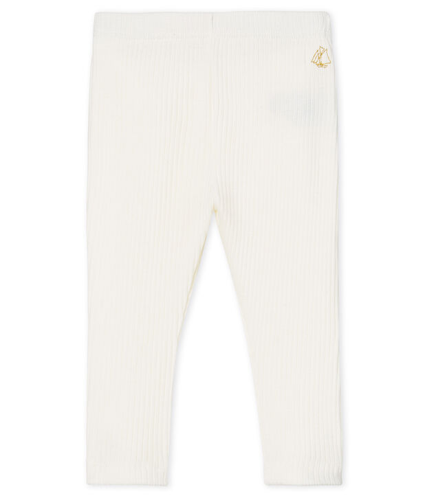 Legging &agrave; volants b&eacute;b&eacute; fille blanc