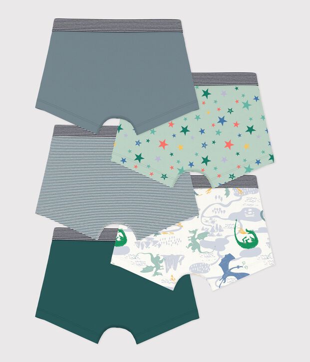 Lot de boxers enfant en coton imprim&eacute; multicouleur