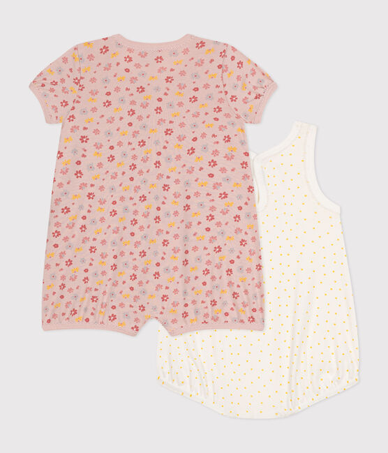 Lot de 2 combinaison courte en coton bébé variante 1