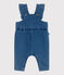 Babysalopette met lange mouwen van spijkerstof en elastaan blauw BLEU DELAVE