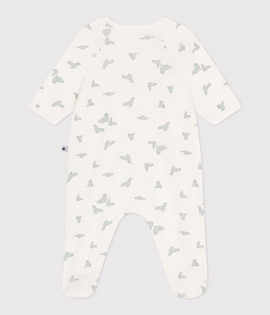 Pyjama bébé en coton phoques blanc MARSHMALLOW/blanc MULTICO