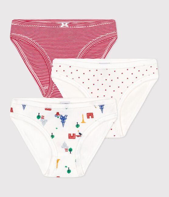 Set van 3 katoenen slipjes met Parijs-motiefje voor kinderen variante 1