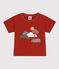 T-shirt van jersey met korte mouwen en motiefje voor baby's rood HARISSA