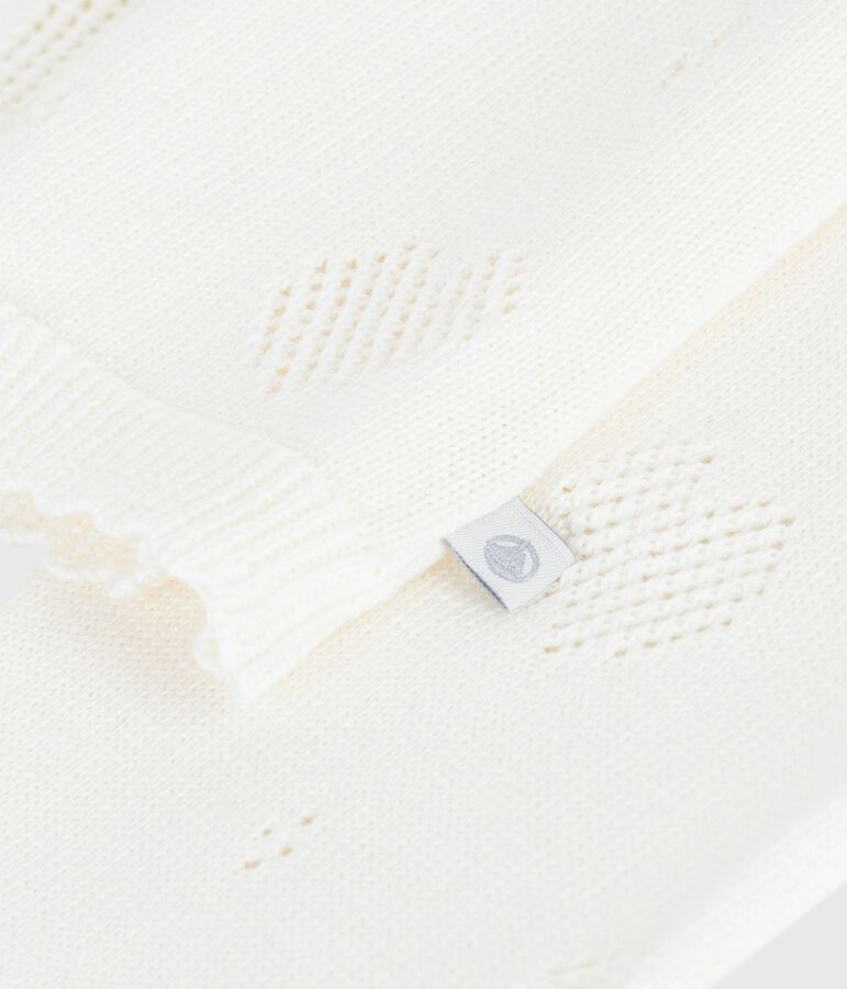 Cardigan enfant en coton uni blanc