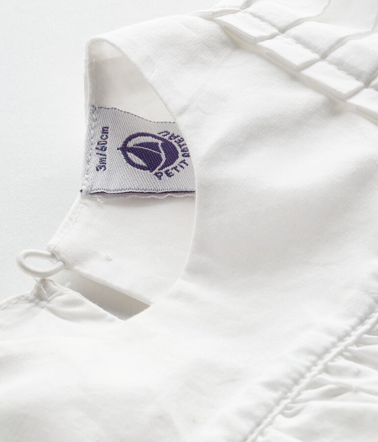 Kort babypakje meisjes wit ECUME