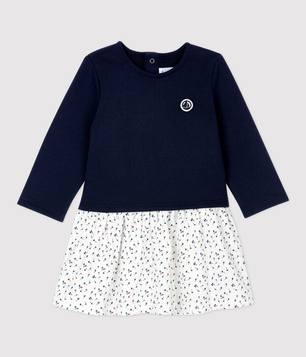 Robe matelass&eacute;e bimati&egrave;re b&eacute;b&eacute; bleu/multicouleur