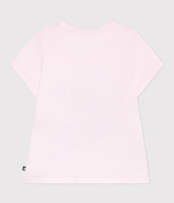 Tee-shirt enfant manches courtes en coton rose BARELY