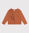 Cardigan en laine enfant fille marron ECUREUIL