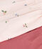 Tweedelig katoenen geboortesetje met bloesje met ruche roze/multicouleur