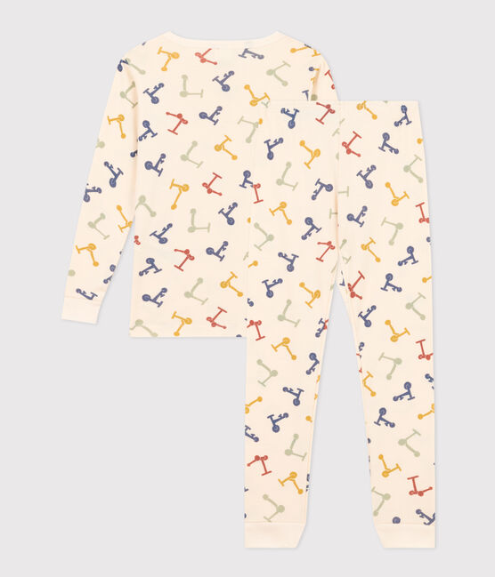 Pyjama ajusté en coton imprimé trottinette enfant blanc AVALANCHE/ MULTICO