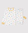 Pyjama imprimé animaux en molleton enfant blanc MARSHMALLOW/blanc MULTICO