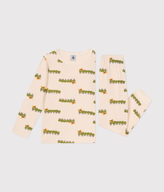 Katoenen kinderpyjama met dierenprint wit AVALANCHE/ MULTICO