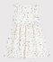 Robe sans manches enfant en coton imprimée fleurs blanc MARSHMALLOW/blanc MULTICO