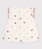 Blouse b&eacute;b&eacute; en popeline de coton sans manches imprim&eacute;e c&oelig;urs &eacute;cru/multicouleur