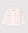 Petit Bateau Je t'aime babycardigan van biologisch katoen jacquard wit MARSHMALLOW/rood TERKUIT