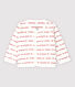 Cardigan Petit Bateau Je t'aime bébé en jacquard en coton biologique