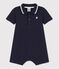 Korte playsuit van katoen voor baby's blauw SMOKING