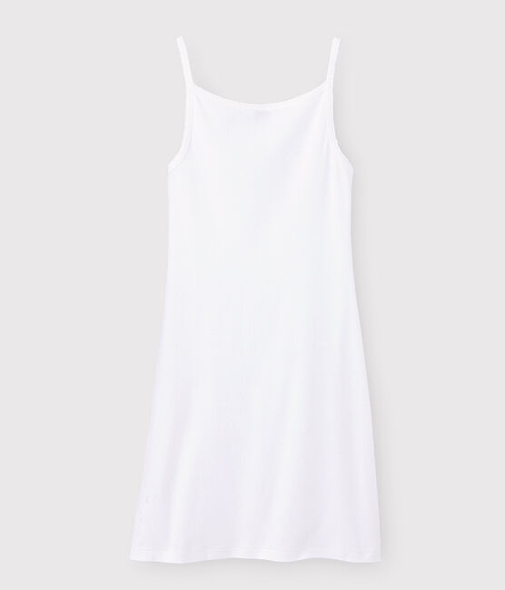 Robe à bretelles iconique en coton Femme blanc ECUME
