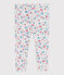 Legging bébé en coton imprimé à fleurs blanc MARSHMALLOW/blanc MULTICO