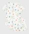 Korte katoenen kinderpyjama met Op&eacute;ra-print wit/multicouleur