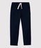 Pantalon regular en serge de coton enfant garçon bleu SMOKING