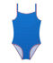 Maillot de bain fille 1 pièce à pois bleu DELFT/blanc LAIT