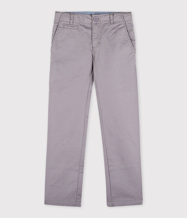 Twill broek voor jongens grijs