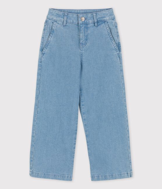 Pantalon flare en denim clair enfant fille bleu DENIM BLEU