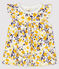 Blouse met korte mouwen babymeisje wit MARSHMALLOW/wit MULTICO