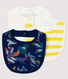 Set van 3 slabbetjes van ribstof voor baby