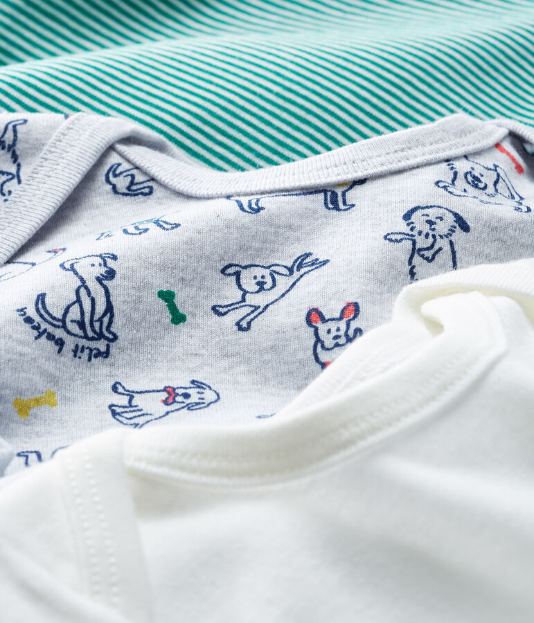 Trio rompertjes met lange mouwen babyjongen variante 1