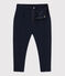 Pantalon chaud en velours molleton enfant fille / garçon bleu SMOKING
