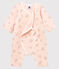 Dors bien bébé fille en tubique rose FLEUR+FONTAINE/bleu MULTICO