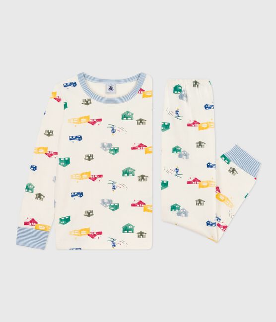 Pyjama enfant en molleton imprimé chalets MILK/ MULTICO