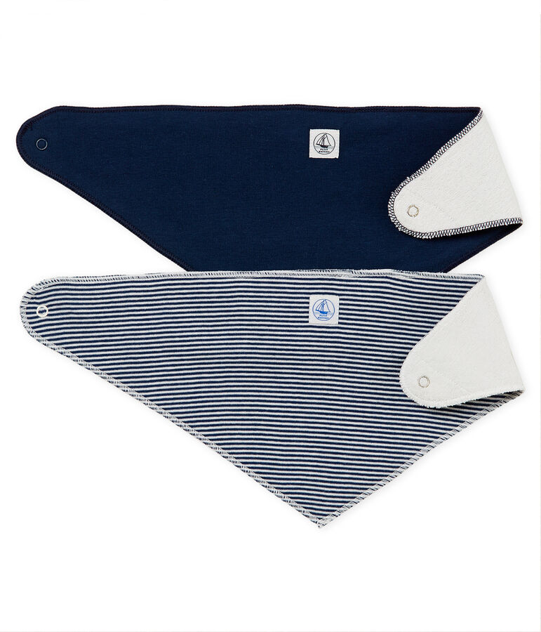 Set met 2 uniseks bandana-slabbetjes multicouleur