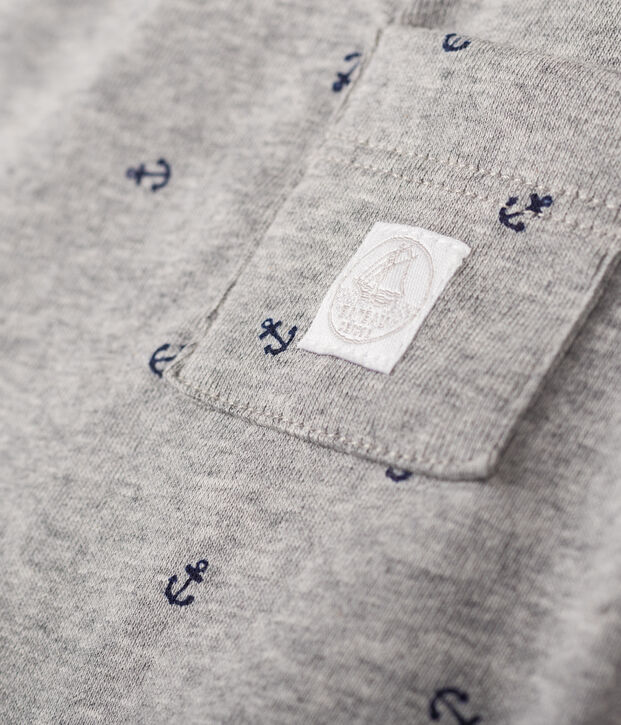 Short b&eacute;b&eacute; gar&ccedil;on imprim&eacute; gris/bleu